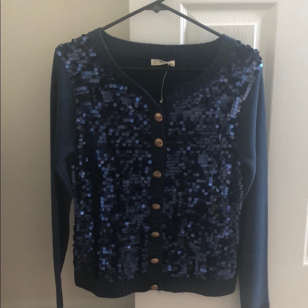 Sequin blue sweater